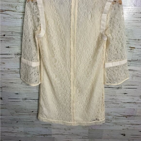 French Connection T-Gigliolia Moments Dress white cream  lace NWT size 2 - Picture 7 of 8